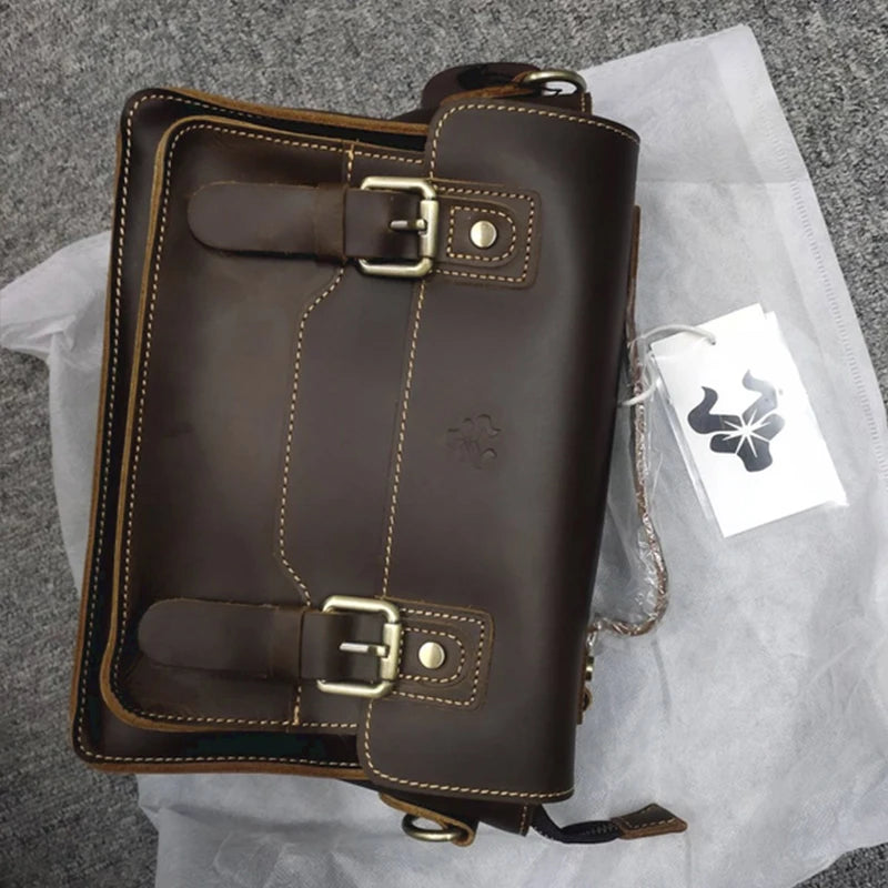 GENTELUXIO™ Mallette de Direction Heritage – Sac d'Affaires en Cuir Véritable Premium