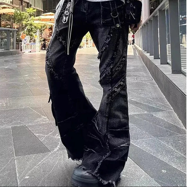 Genteluxio™ Y2K Baggy Flare Jeans