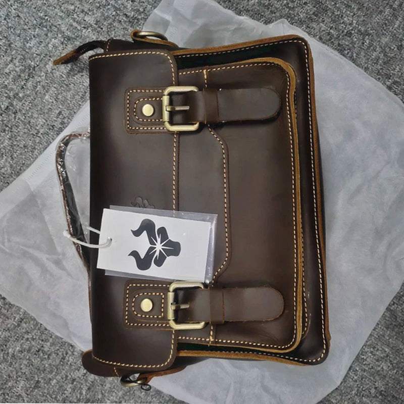 GENTELUXIO™ Mallette de Direction Heritage – Sac d'Affaires en Cuir Véritable Premium