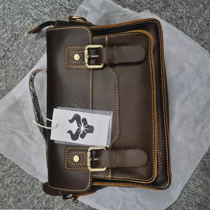 GENTELUXIO™ Mallette de Direction Heritage – Sac d'Affaires en Cuir Véritable Premium
