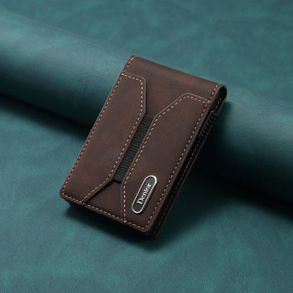 DenIor™ MagSnap — Magnetic Pop-Up Leather Card Wallet