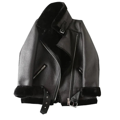 Genteluxio™ The Elara Faux Fur Rider Jacket