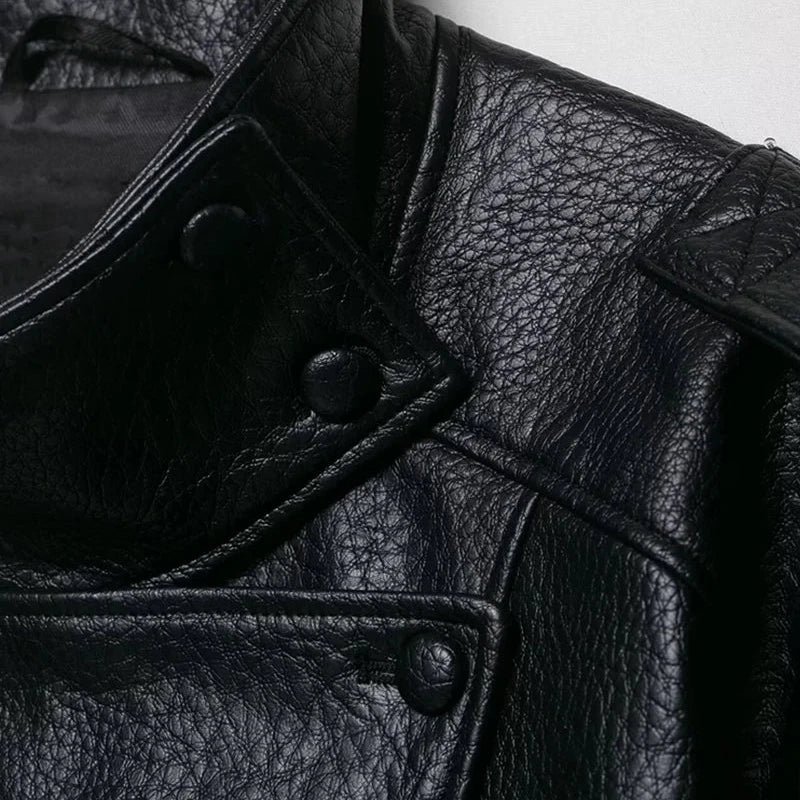 Genteluxio™ The Amara Faux Leather Jacket
