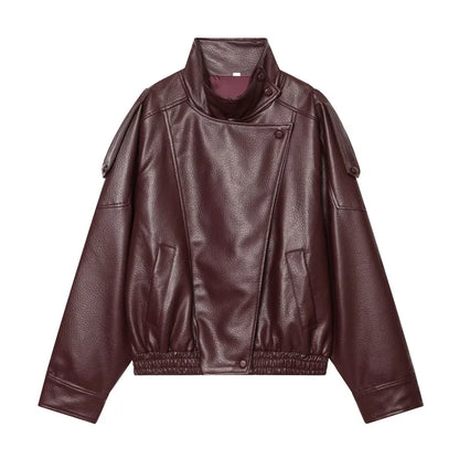 Genteluxio™ The Amara Faux Leather Jacket