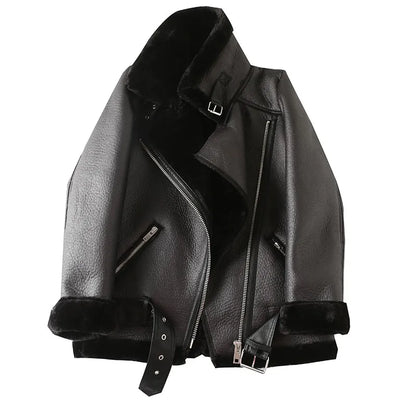 Genteluxio™ The Elara Faux Fur Rider Jacket