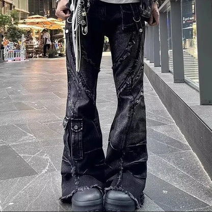 Genteluxio™ Y2K Baggy Flare Jeans