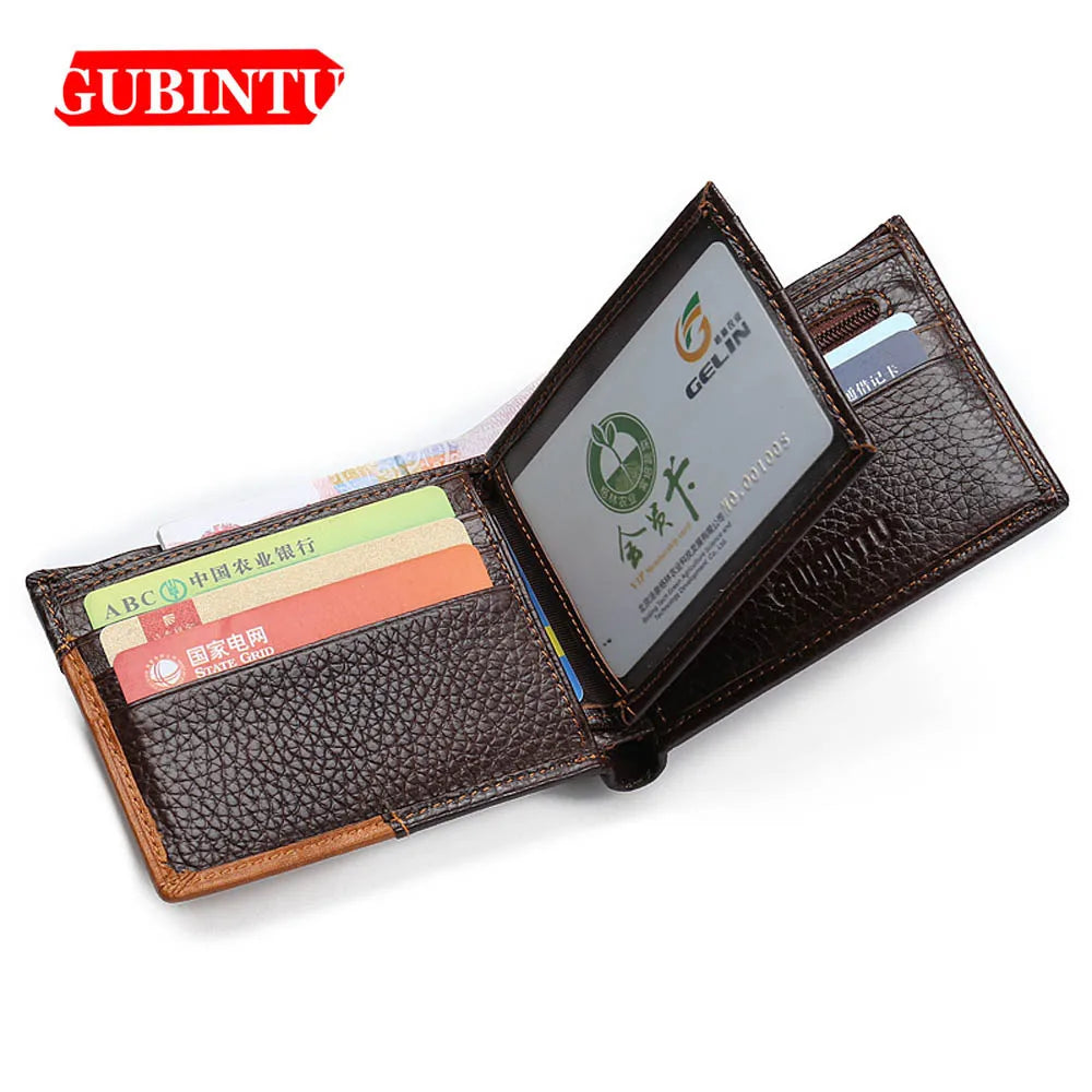 Portefeuille en cuir GENTELUXIO™ Imperial Eagle – Bifold avec fermeture éclair et compartiment à monnaie