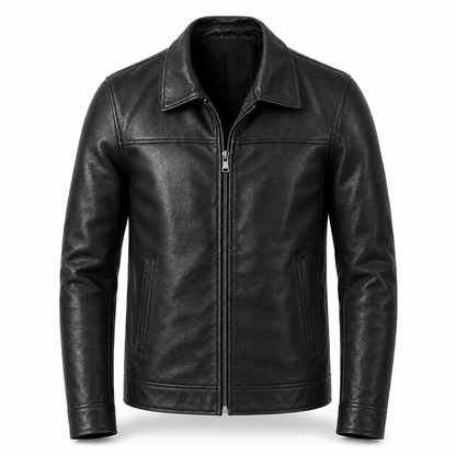 GENTELUXIO™ Heritage Slim-Fit Men’s Genuine Cowhide Leather Jacket