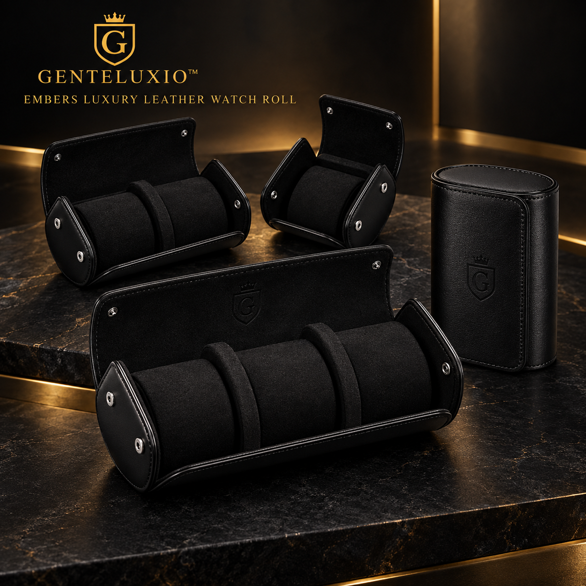 GENTELUXIO™ Embers Étui en cuir de luxe pour montres